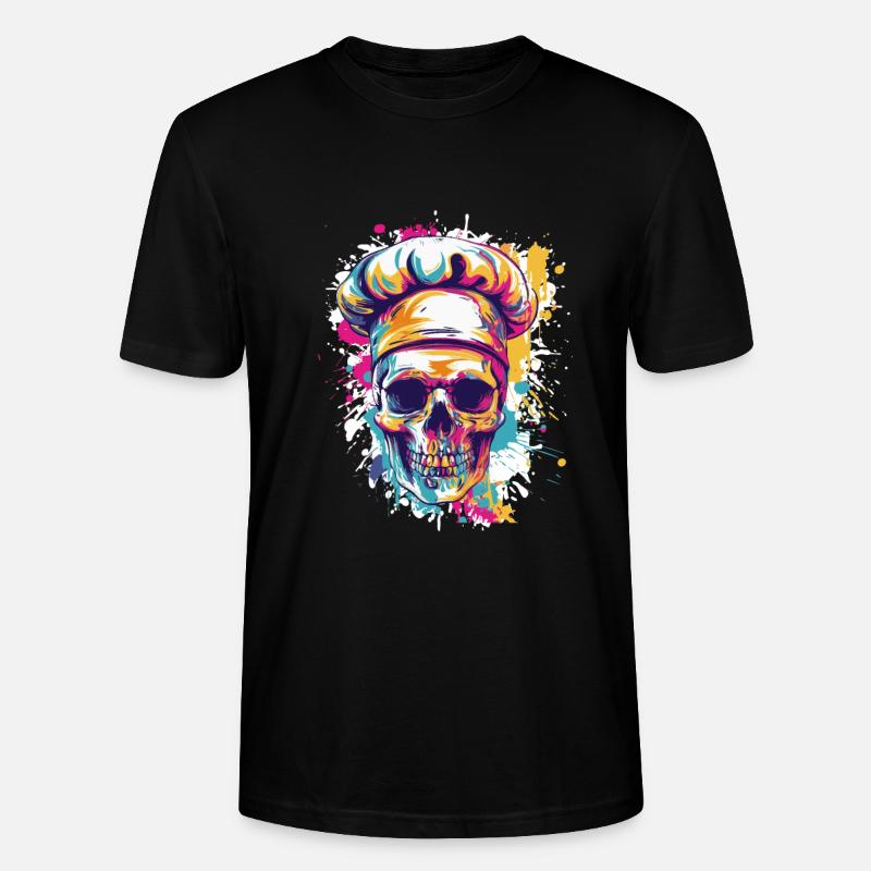 Chefkoch Koch Skull - Stanley/Stella Unisex Bio-T-Shirt CRAFTER - Schwarz