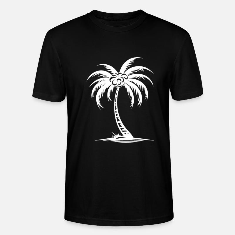Palm Tree Icon - Stanley/Stella CRAFTER Unisex Organic T-Shirt - black