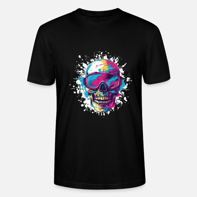 Ski Skull Ski Masque Après-Ski - T-shirt bio CRAFTER Stanley Stella Unisexe - noir