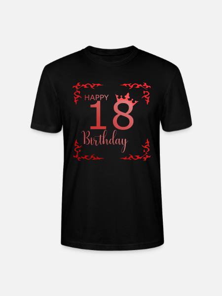 18th birthday - Stanley/Stella CRAFTER Unisex Organic T-Shirt - black