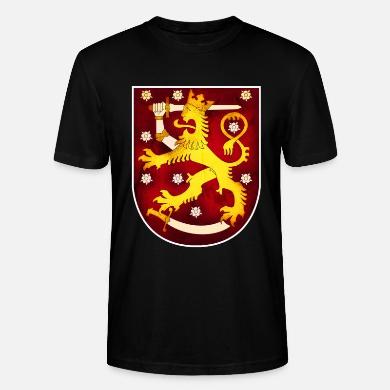 Suomen Leijonan vaakuna - Stanley/Stella CRAFTER unisex luomu-t-paita - musta