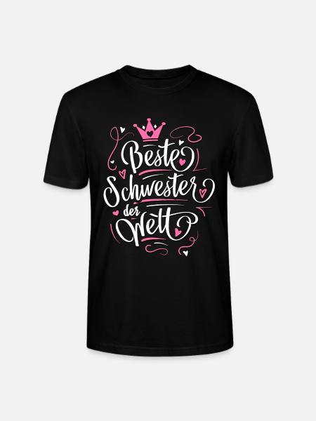 Beste Schwester der Welt - Geschenkidee Schwester - Stanley/Stella Unisex Bio-T-Shirt CRAFTER - Schwarz