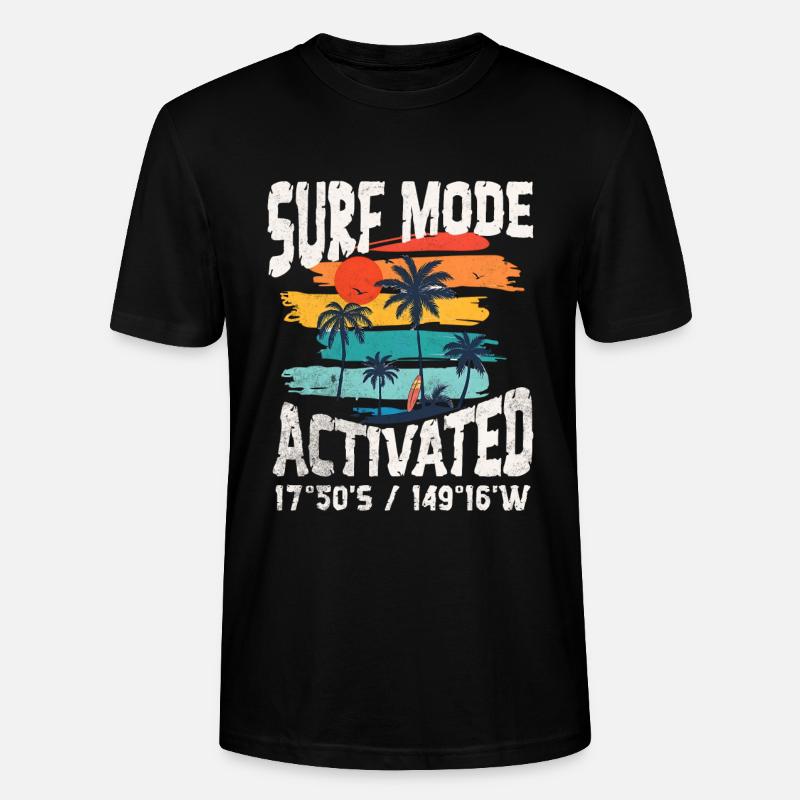 Surf mode activated Copy - T-shirt bio CRAFTER Stanley Stella Unisexe - noir