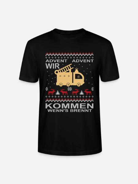  Feuerwehr Advent Weihnachten - Stanley/Stella Unisex Bio-T-Shirt CRAFTER - Schwarz