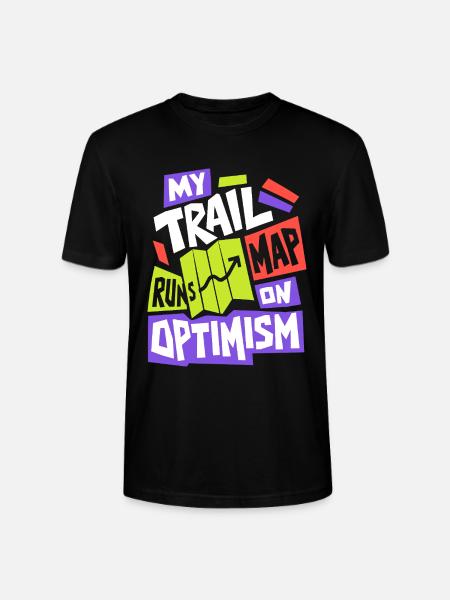 My Map Runs on Optimism - Stanley/Stella Unisex Bio-T-Shirt CRAFTER - Schwarz