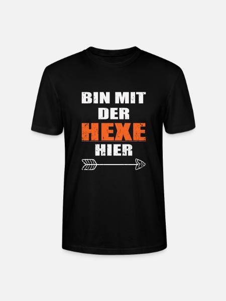 Ich bin mit der HEXE hier - Stanley/Stella Unisex Bio-T-Shirt CRAFTER - Schwarz