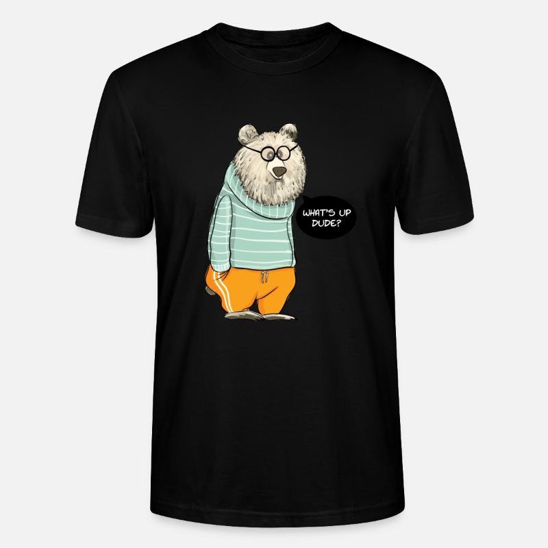 Dude Bear - Stanley/Stella Unisex Bio-T-Shirt CRAFTER - Schwarz