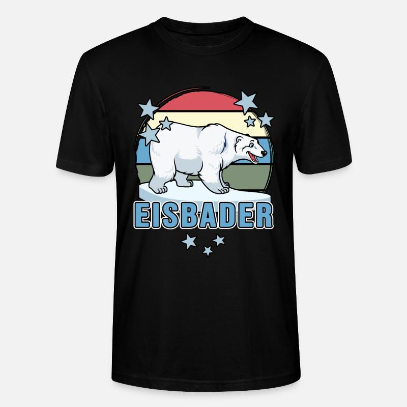 eisbader winterbad kälteresistent winterbader - Stanley/Stella Unisex Bio-T-Shirt CRAFTER - Schwarz