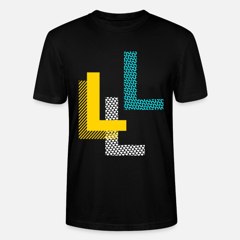 Buchstabe L - Stanley/Stella Unisex Bio-T-Shirt CRAFTER - Schwarz
