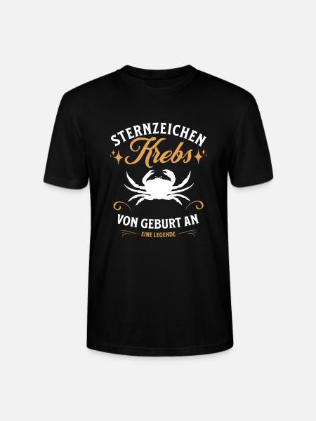 Sternzeichen Geschenke Krebs Spruch - Stanley/Stella Unisex Bio-T-Shirt CRAFTER - Schwarz