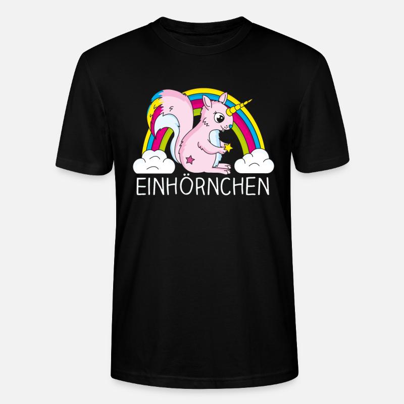 Einhoernchen - Stanley/Stella Unisex Bio-T-Shirt CRAFTER - Schwarz