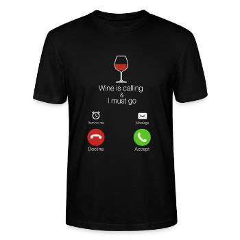 Wein - Stanley/Stella Unisex Bio-T-Shirt CRAFTER - Schwarz - Vorne - Alina (178cm) & Michal (187cm)