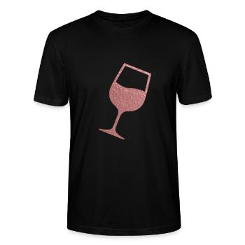 Wine - Stanley/Stella CRAFTER Unisex Organic T-Shirt - black - Front - Alina (178cm) & Michal (187cm)