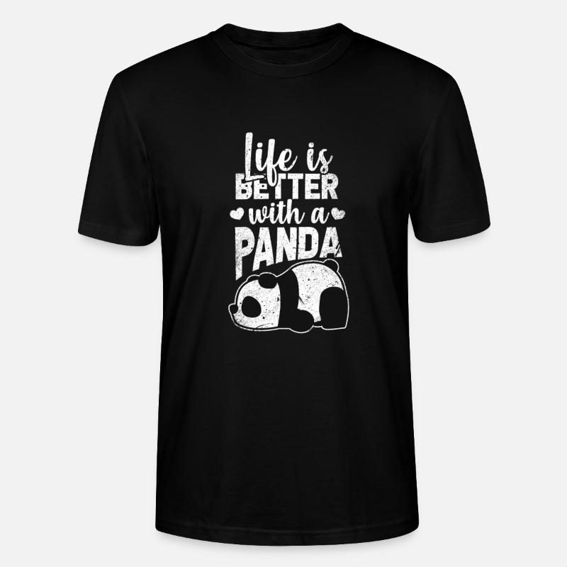 panda - T-shirt bio CRAFTER Stanley Stella Unisexe - noir
