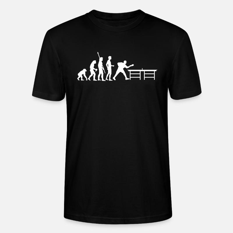 evolution_table_tennis_a - T-shirt bio CRAFTER Stanley Stella Unisexe - noir