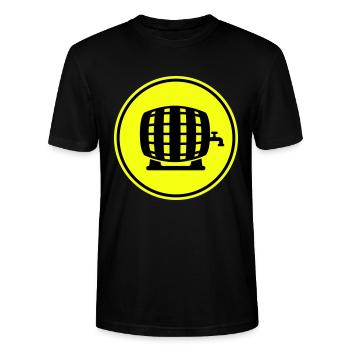 Baril de bière - T-shirt bio CRAFTER Stanley Stella Unisexe - noir - Devant - Alina (178cm) & Michal (187cm)