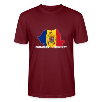 Roumanie - T-shirt bio CRAFTER Stanley Stella Unisexe - bordeaux - Devant - Alina (178cm) & Michal (187cm)