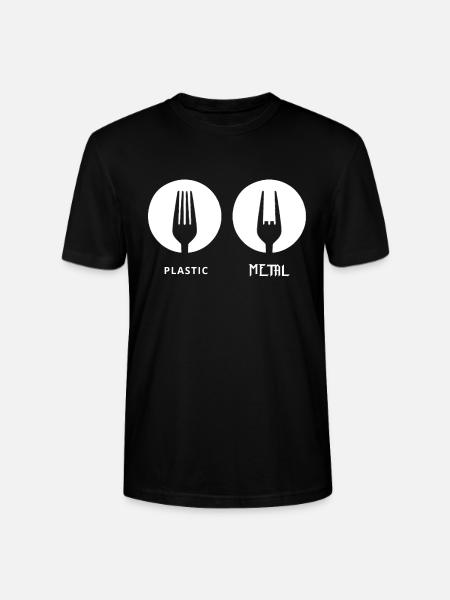 Heavy Metal Fork Sign Metal Shirt Fan de musique - T-shirt bio CRAFTER Stanley Stella Unisexe - noir