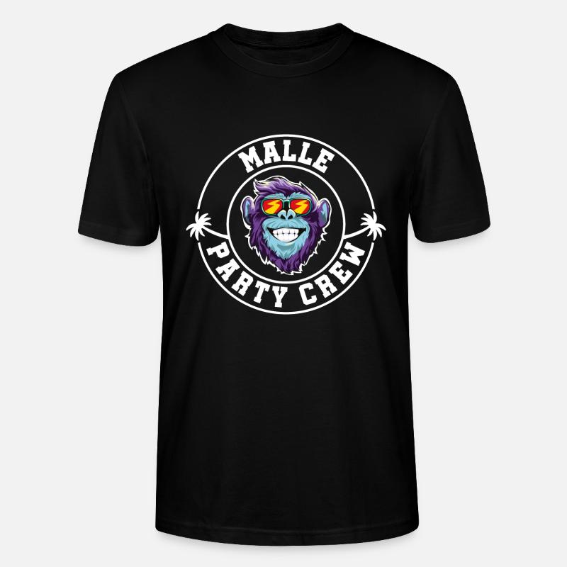 Malle Party Crew Affe Affe - Stanley/Stella Unisex Bio-T-Shirt CRAFTER - Schwarz