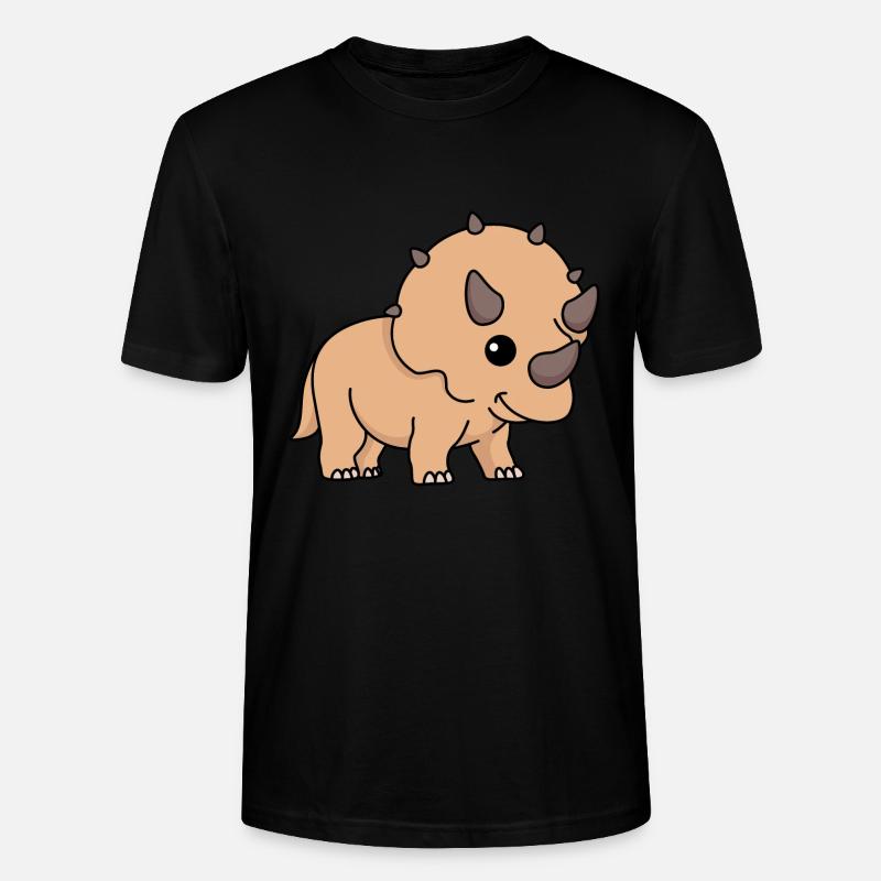 Dinosaurier triceratops Comic - Stanley/Stella Unisex Bio-T-Shirt CRAFTER - Schwarz