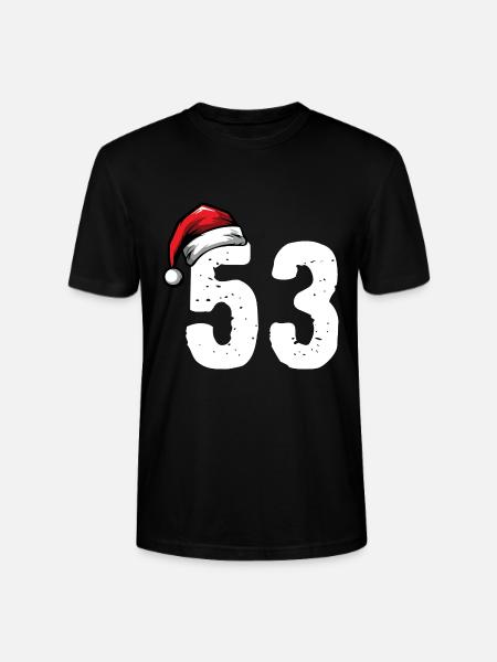 53 Numéro Noël - T-shirt bio CRAFTER Stanley Stella Unisexe - noir