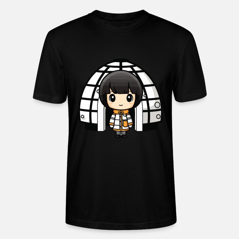 Winter Eskimo Iglu Comic - Stanley/Stella Unisex Bio-T-Shirt CRAFTER - Schwarz