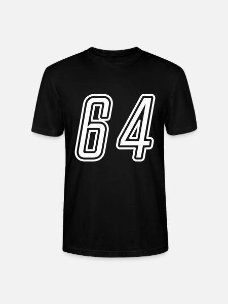 64 Numéro de numéro - T-shirt bio CRAFTER Stanley Stella Unisexe - noir