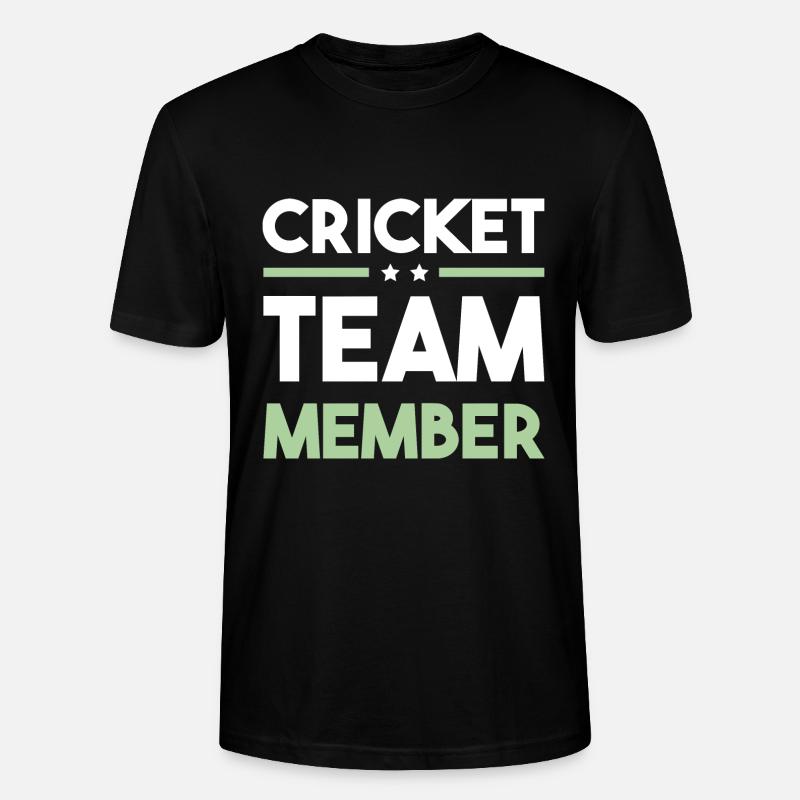 Équipe de cricket - T-shirt bio CRAFTER Stanley Stella Unisexe - noir