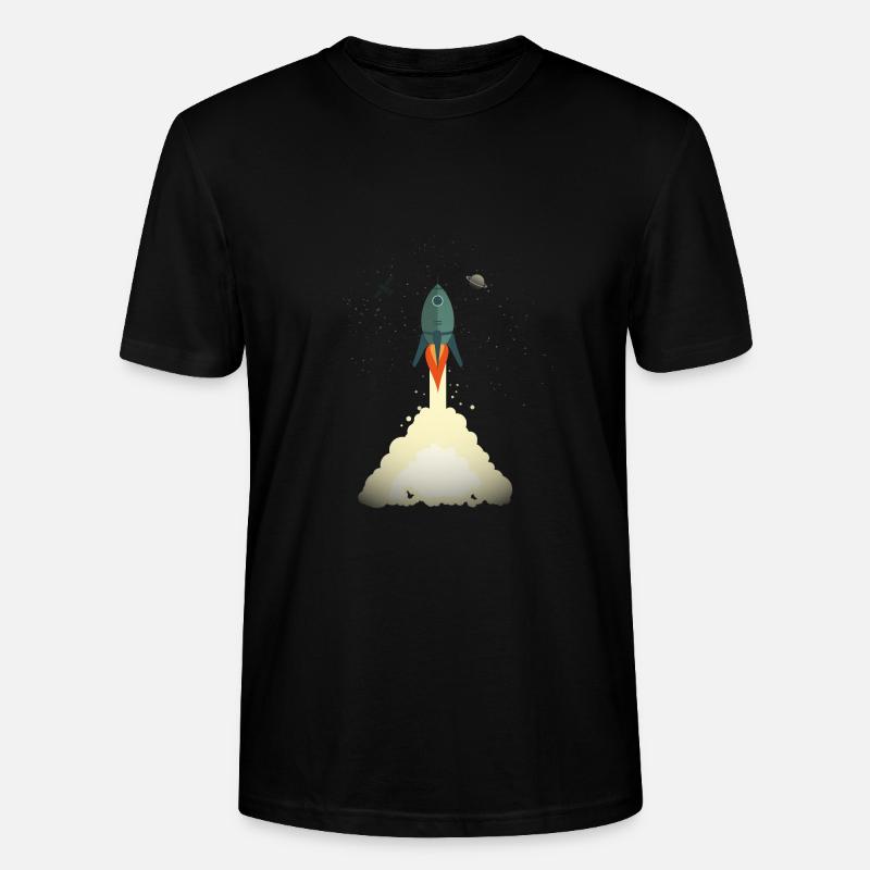 Rakete - Stanley/Stella Unisex Bio-T-Shirt CRAFTER - Schwarz