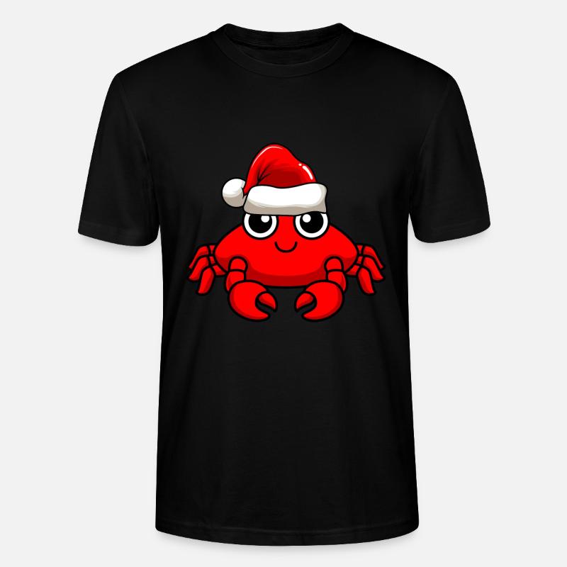 Krabbe Comic Weihnachten - Stanley/Stella Unisex Bio-T-Shirt CRAFTER - Schwarz