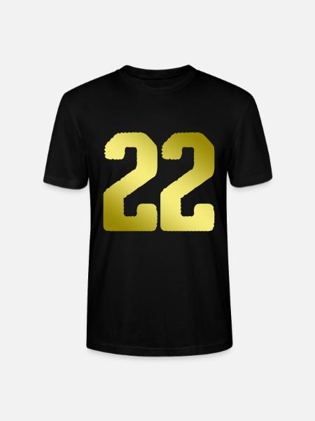22 Number jersey - Stanley/Stella CRAFTER Unisex Organic T-Shirt - black