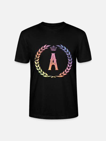 A letter wreath - Stanley/Stella CRAFTER Unisex Organic T-Shirt - black