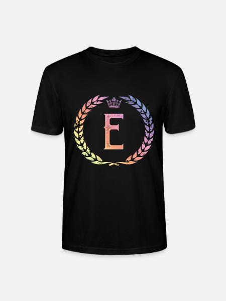 E letter wreath - Stanley/Stella CRAFTER Unisex Organic T-Shirt - black