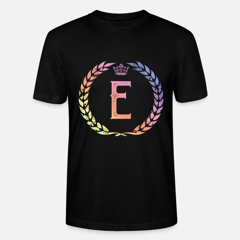 E Buchstabe Kranz - Stanley/Stella Unisex Bio-T-Shirt CRAFTER - Schwarz