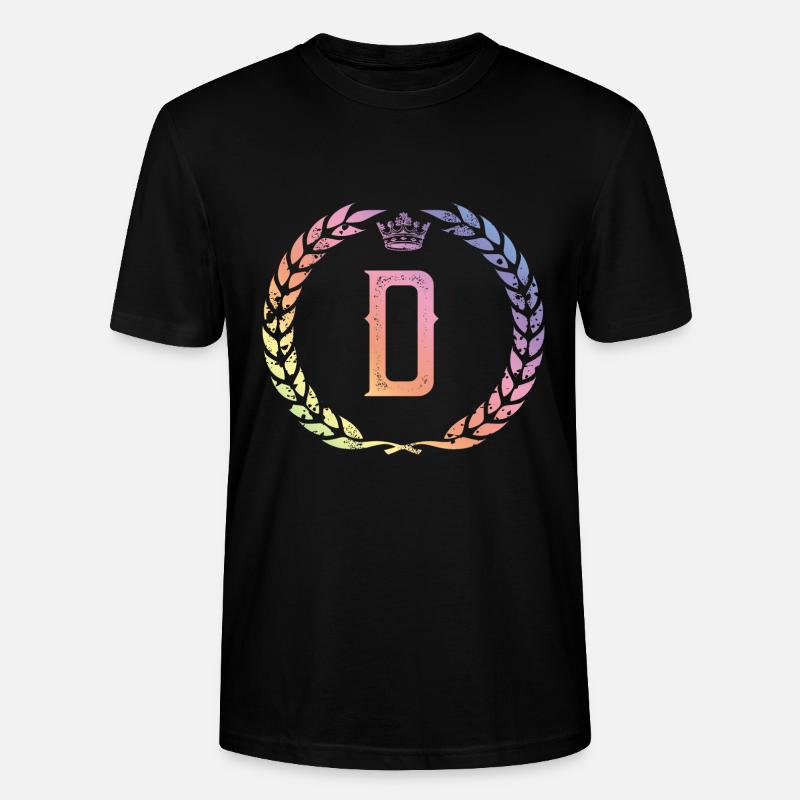 D Buchstabe Kranz - Stanley/Stella Unisex Bio-T-Shirt CRAFTER - Schwarz