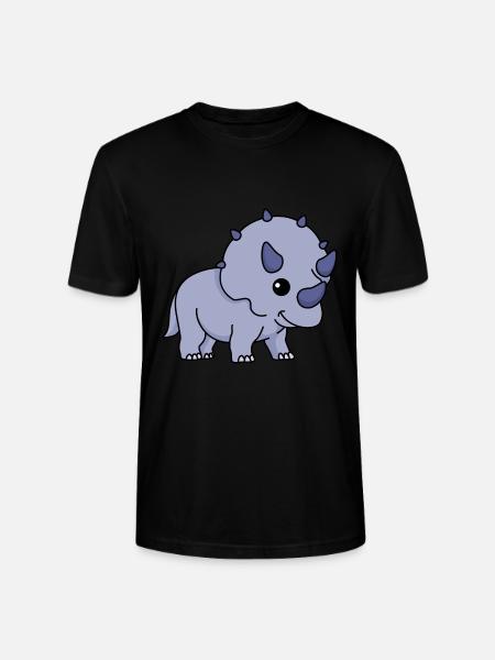 Dinosaur triceratops comic - Stanley/Stella CRAFTER Unisex Organic T-Shirt - black