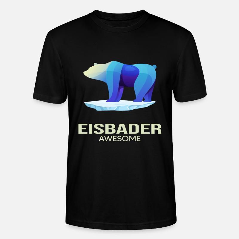 Eisbader Winter swimming "Eisbär-Eisbader" - Stanley/Stella CRAFTER Unisex Organic T-Shirt - black
