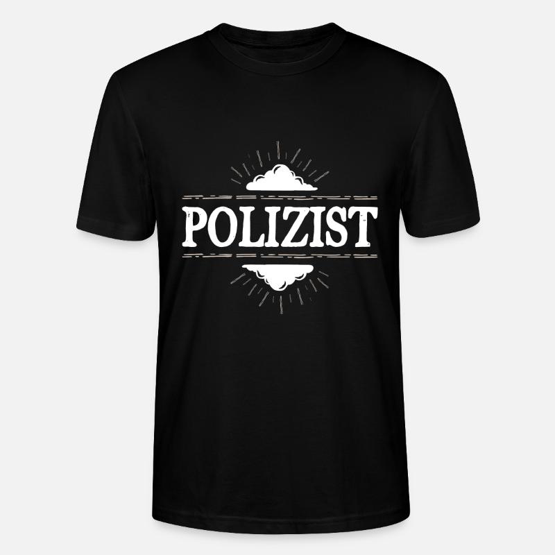 Polizist Beruf - Stanley/Stella Unisex Bio-T-Shirt CRAFTER - Schwarz