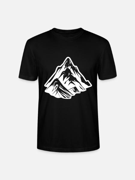 Berge Symbol Mountains - Stanley/Stella CRAFTER Unisex Organic T-Shirt - black