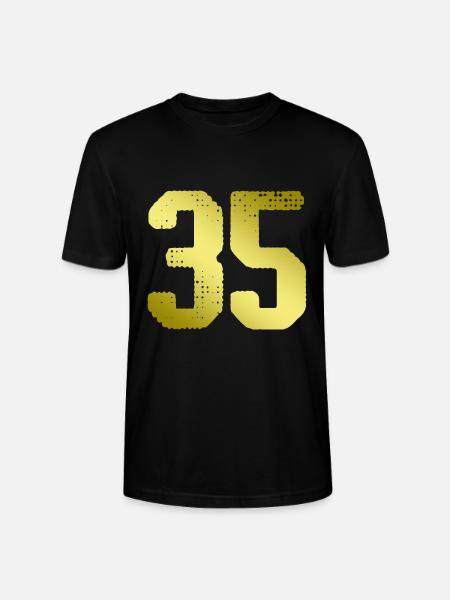 35 Number jersey - Stanley/Stella CRAFTER Unisex Organic T-Shirt - black