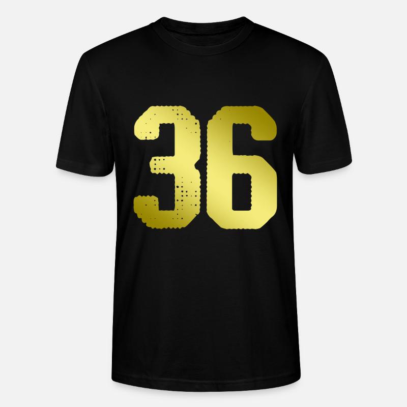 Maillot 36 Numéro - T-shirt bio CRAFTER Stanley Stella Unisexe - noir