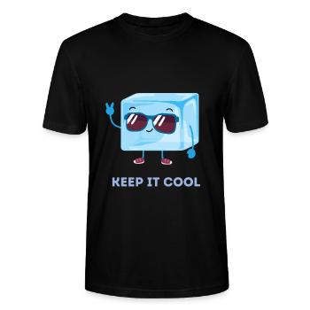 Keep it cool - Stanley/Stella CRAFTER Unisex Organic T-Shirt - black - Front - Alina (178cm) & Michal (187cm)