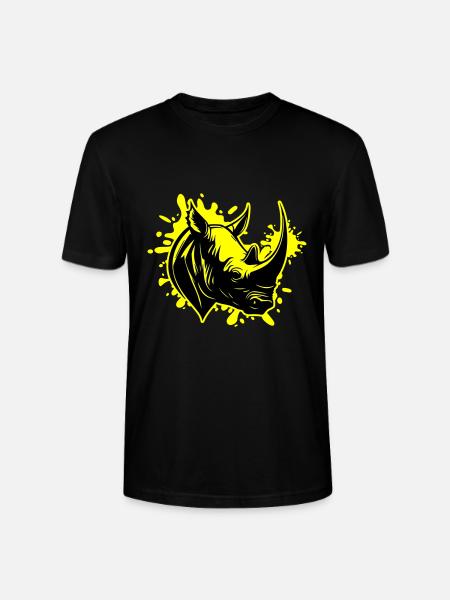 Rhinoceros Animal Head - Stanley/Stella CRAFTER Unisex Organic T-Shirt - black