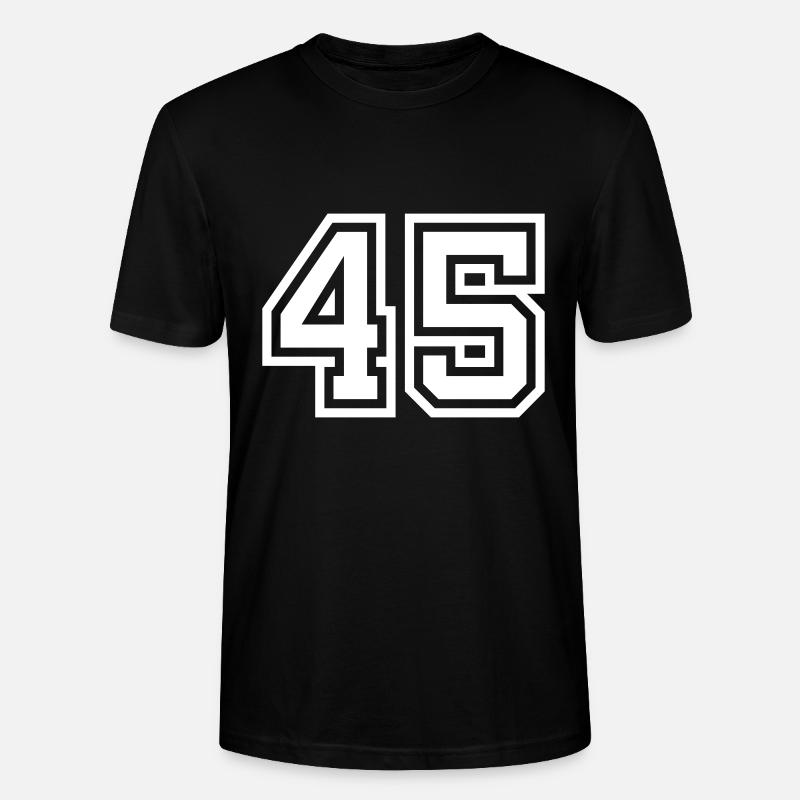 Symbole numérique 45 - T-shirt bio CRAFTER Stanley Stella Unisexe - noir