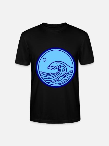 Sea Ocean Wave Water - Stanley/Stella CRAFTER Unisex Organic T-Shirt - black