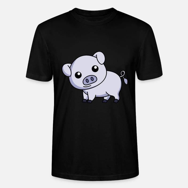 Cochon Comic Animal - T-shirt bio CRAFTER Stanley Stella Unisexe - noir