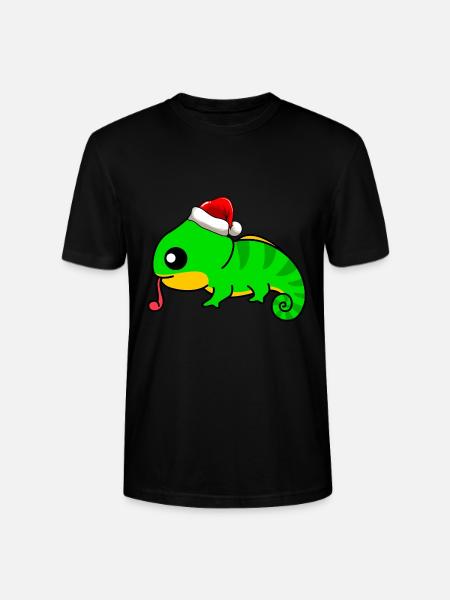 Caméléon Comic Christmas - T-shirt bio CRAFTER Stanley Stella Unisexe - noir