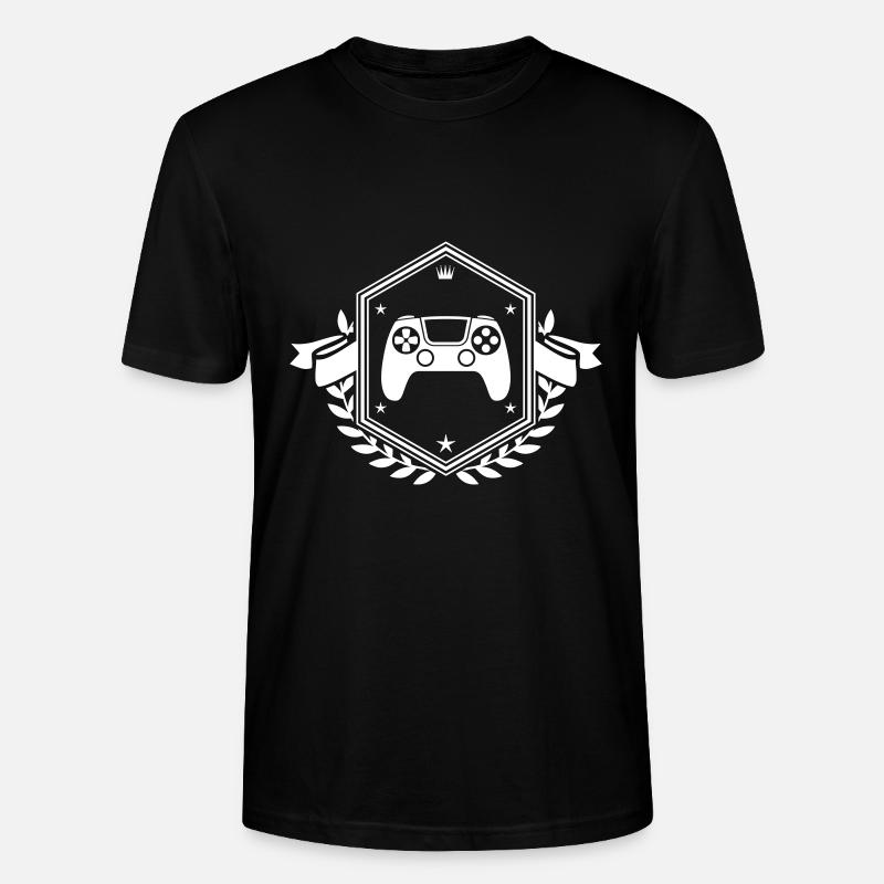 Gamepad Wappen Controller - Stanley/Stella Unisex Bio-T-Shirt CRAFTER - Schwarz