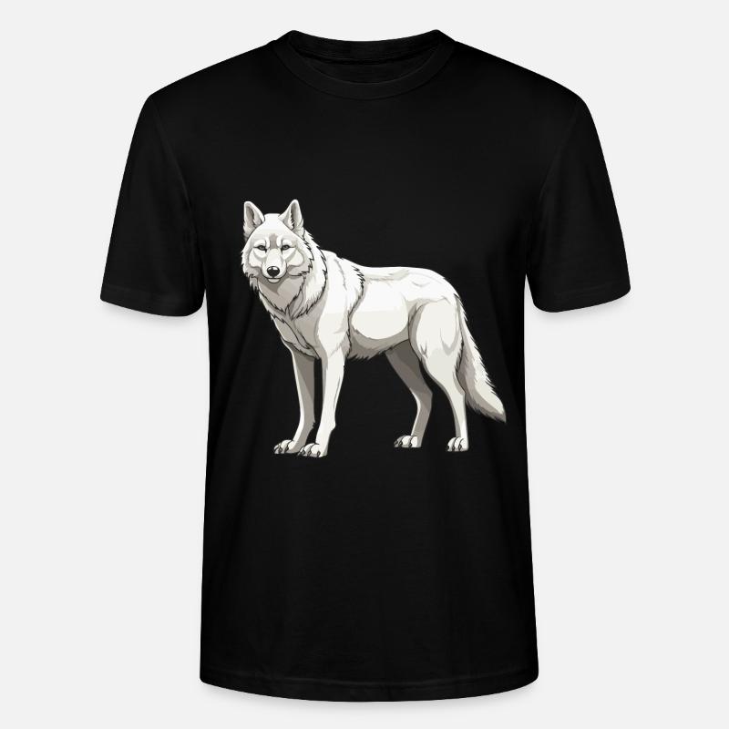 Wolf Tier - Stanley/Stella Unisex Bio-T-Shirt CRAFTER - Schwarz