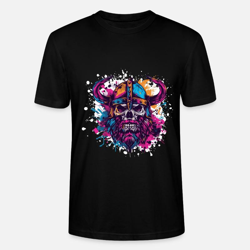 Wikinger Skelett - Stanley/Stella Unisex Bio-T-Shirt CRAFTER - Schwarz